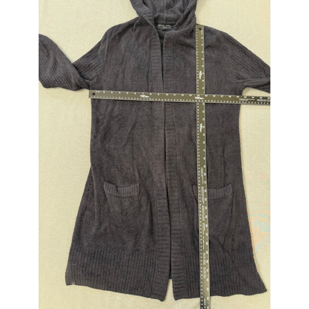 Barefoot Dreams CozyChic Lite Coastal Hooded Cardigan black size small - Picture 4 of 6